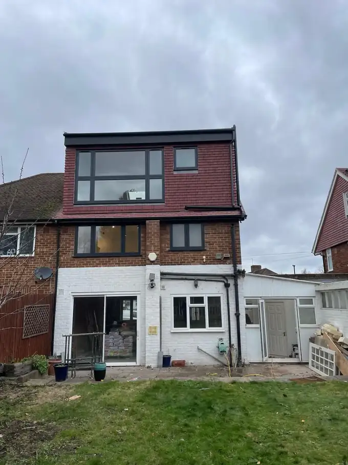 Completed roof with clad dormer loft conversion