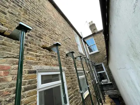 The side return from the garden, propped and ready for steels